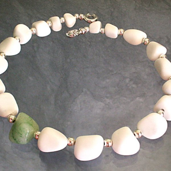 Collier: Marmor und Aventurin